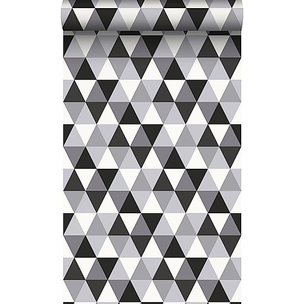 Origin Luxury Wallcoverings Tapete Grafische Dreiecke Schwarz Und Weiß 53 C günstig online kaufen