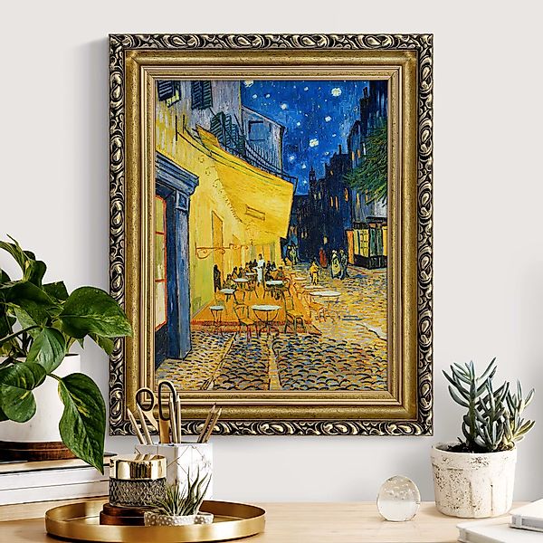 Gerahmtes Leinwandbild Vincent van Gogh - Café-Terrasse in Arles günstig online kaufen