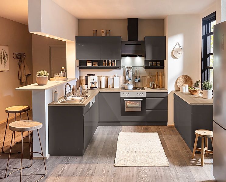 KOCHSTATION Winkelküche "KS-Virginia" Stellbreite 220/220 cm, wahlweise mit günstig online kaufen