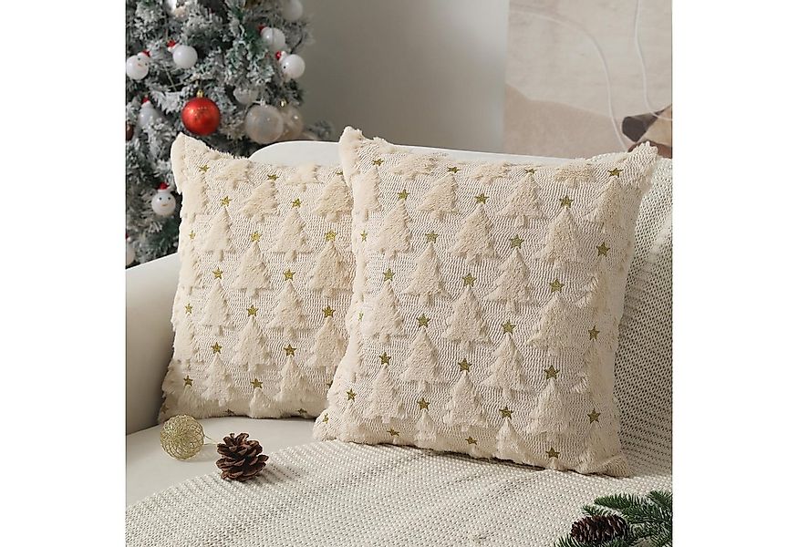 FOUORTUNATE-BEE Kissenbezüge Weihnachtsbaum-Plüsch-Kissenbezug, weich und f günstig online kaufen
