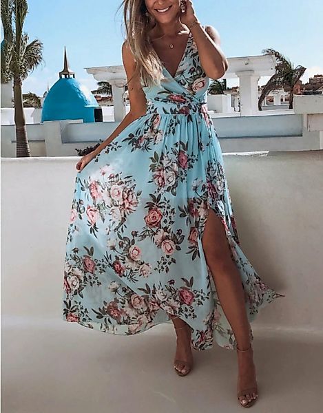 KIKI Strandkleid Bedrucktes Kleid – ärmelloses Strandkleid – Sommerkleid günstig online kaufen