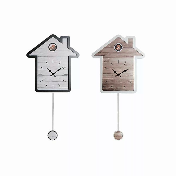 Wanduhr Dkd Home Decor 32 X 5 X 56 Cm Natürlich Weiß Kunststoff Haus Holz M günstig online kaufen