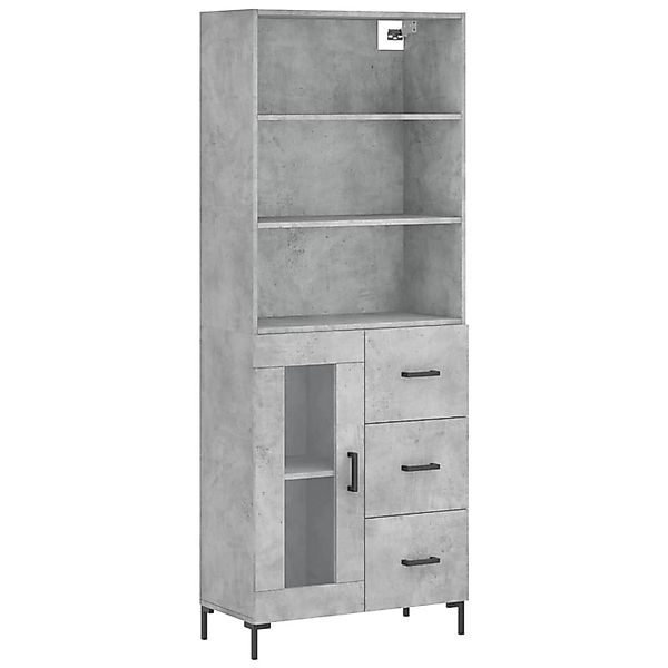 vidaXL Highboard Betongrau 69,5x34x180 cm Holzwerkstoff 3189513 günstig online kaufen