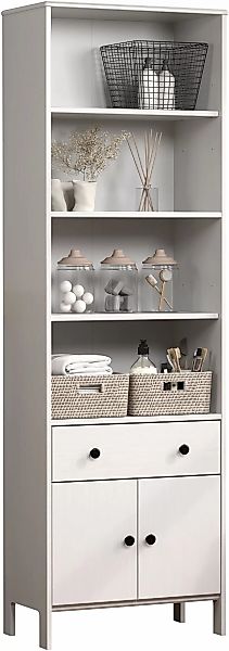 welltime Hochschrank "Kall", (1 St.), Badezimmerschrank aus Kiefer-Massivho günstig online kaufen