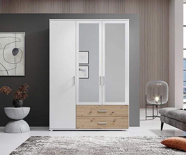 Schlafkontor Drehtürenschrank »Ivar Kleiderschrank mit Spiegel« inklusive 2 günstig online kaufen