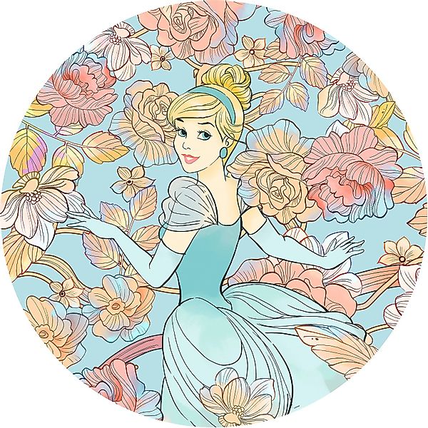 Disney Selbstklebende Runde Tapete Aschenputtel Multicolor Ø 125 cm 611718 günstig online kaufen