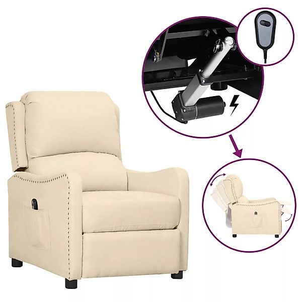 Vidaxl Elektrischer Sessel Verstellbar Creme Stoff günstig online kaufen