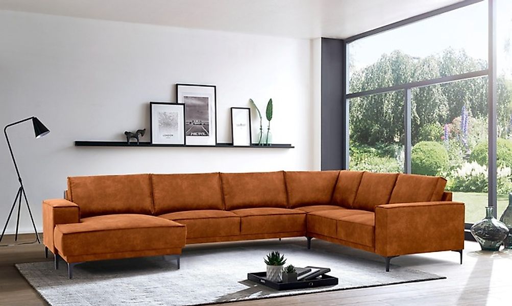 OTTO home Wohnlandschaft »OLAND U-Form, XXL, B: 342 cm, Skandi-Design« Skan günstig online kaufen