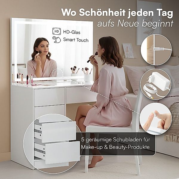 Bellamio Schreibtisch Livny mit 5 Schubladen günstig online kaufen