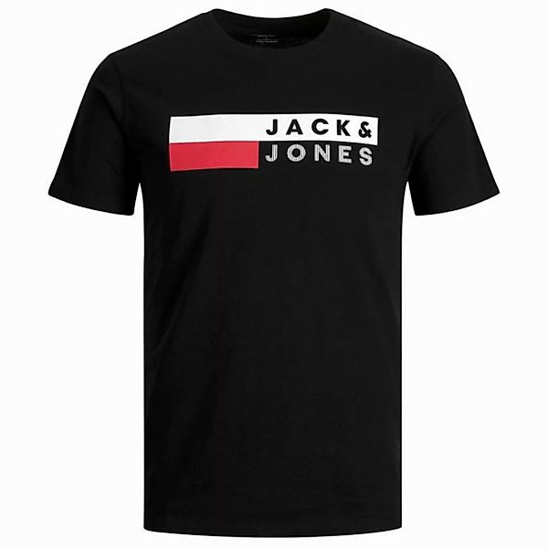 Jack & Jones Rundhalsshirt Jack&Jones Logo T-Shirt Übergröße schwarz JJECOR günstig online kaufen