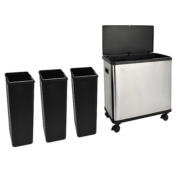 SVITA SR3X18 Sensor-Mülleimer 54L Mülltrennsystem 3 Fächer 3x18L Softclose günstig online kaufen