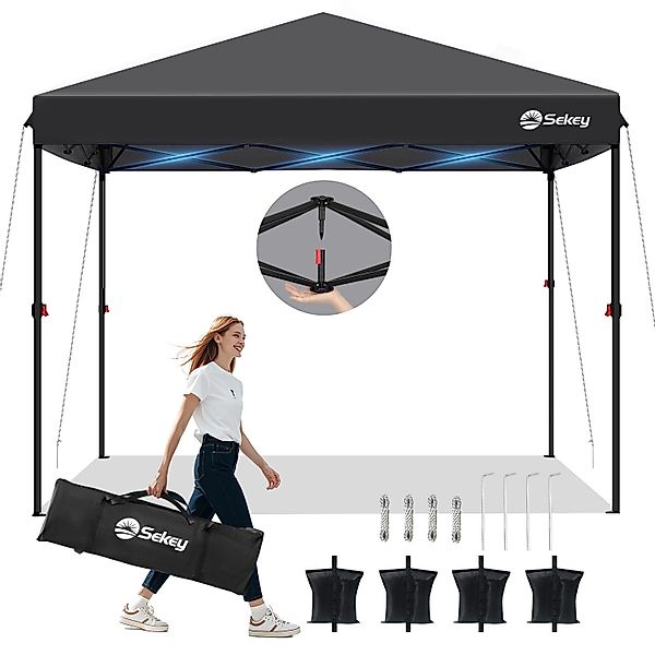 Sekey Faltpavillon 300x300 cm Pop-Up Pavillon, 3 wählbare Höhen: 270cm, 260 günstig online kaufen
