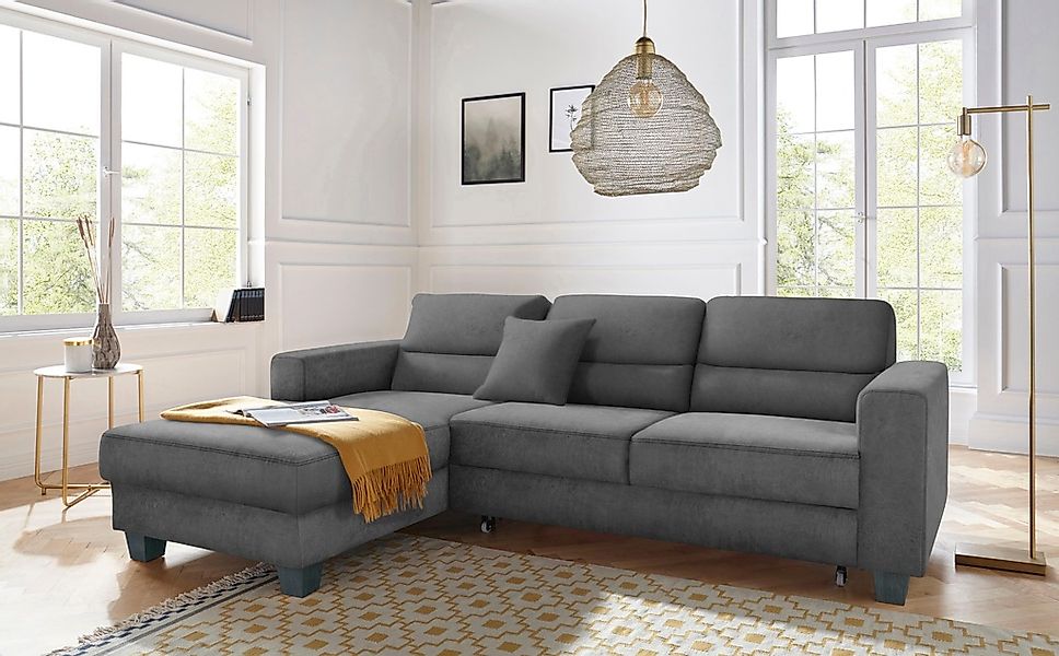 TRENDMANUFAKTUR Ecksofa "Chamber, zeitlos und modern, hoher Sitzkomfort, L- günstig online kaufen