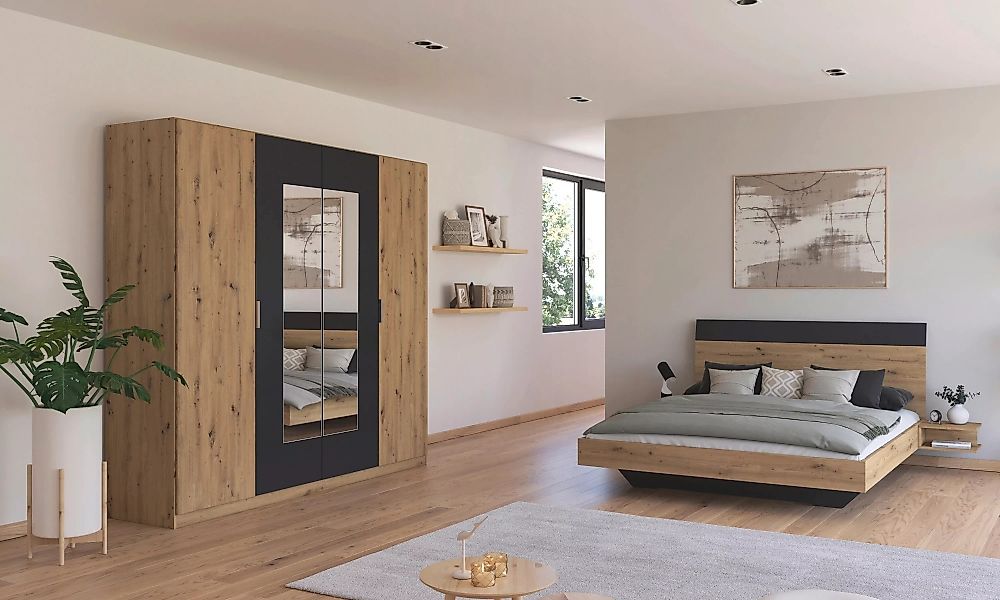 rauch Schlafzimmer-Set "Monza", mit Drehtürenschrank Breite 226 cm, Bettanl günstig online kaufen