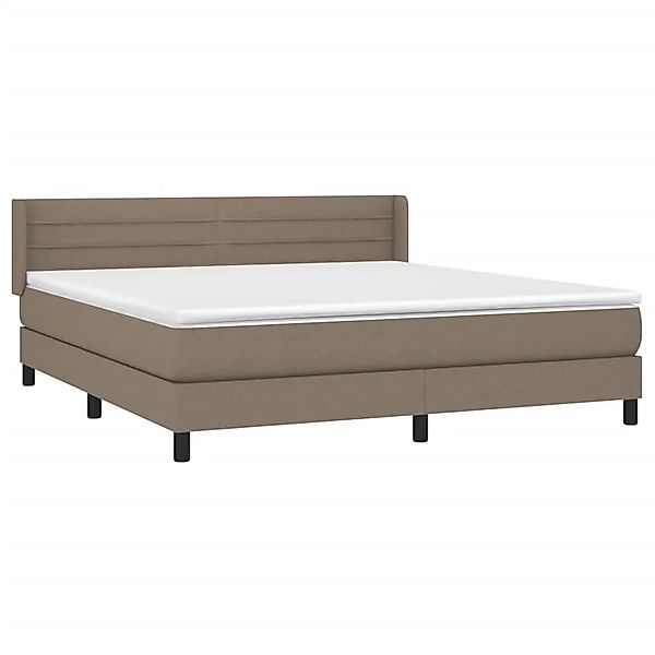 vidaXL Boxspringbett mit Matratze Taupe 180x200 cm Stoff 3129813 günstig online kaufen