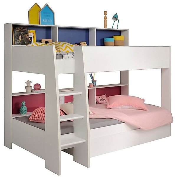 Parisot Etagenbett TamTam (Hochbett in weiß mit rosa oder blau, inkl. Betts günstig online kaufen