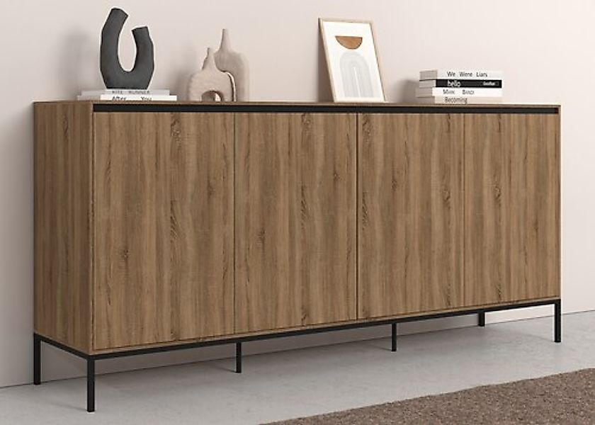 INOSIGN Sideboard »Bari«, Kommode mit 4 Türen und 2 feste Einlegeböden, Bre günstig online kaufen