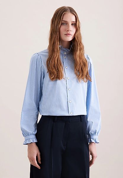 seidensticker Rüschenbluse 1/1 Stehkragen Gestreift günstig online kaufen