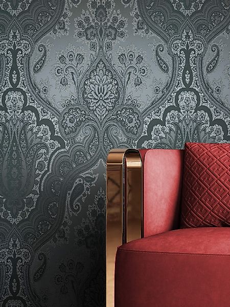 Newroom Vliestapete, Schwarz Tapete Barock Leicht günstig online kaufen