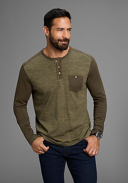 Arizona Longsleeve Langarm, melierte Optik, Rundhalsausschnitt günstig online kaufen