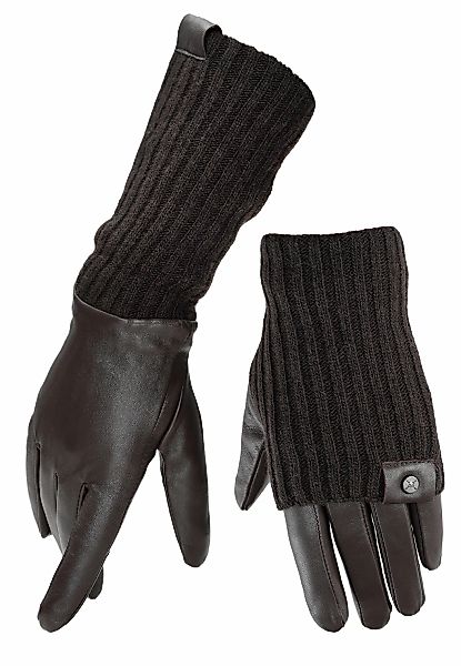 PEARLWOOD Lederhandschuhe "ROMY" Fleecefutter, als Lang-oder Kurzhandschuh günstig online kaufen