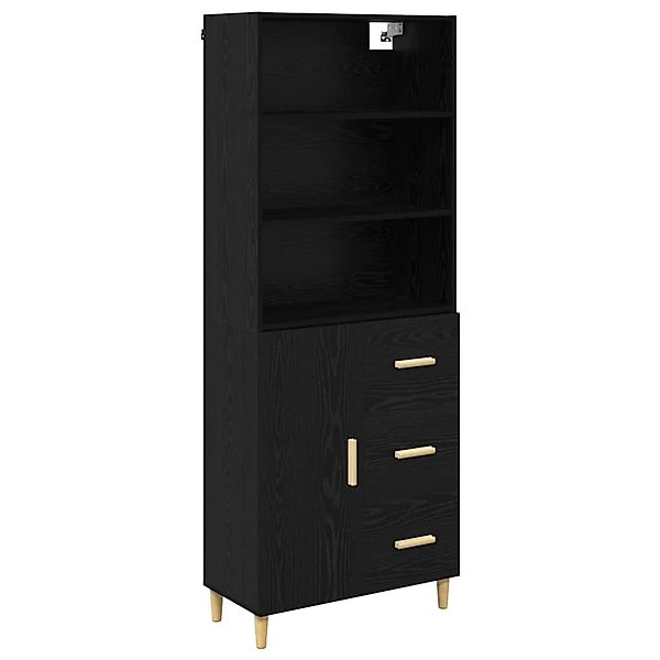vidaXL Highboard 2 Stk Schwarz Eichen-Optik 69,5 x 34 x 180 cm 3416160 günstig online kaufen