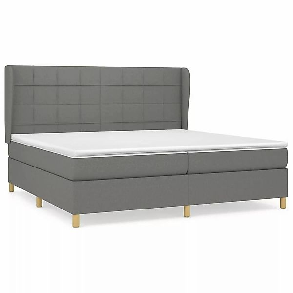 vidaXL Boxspringbett mit Matratze Dunkelgrau 200x200 cm Stoff1372758 günstig online kaufen