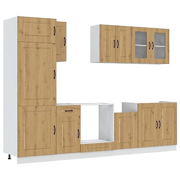 vidaXL 8-Tlg Küchenschrank-Set Kalmar Artisan-Eiche Holzwerkstoff 3314800 günstig online kaufen