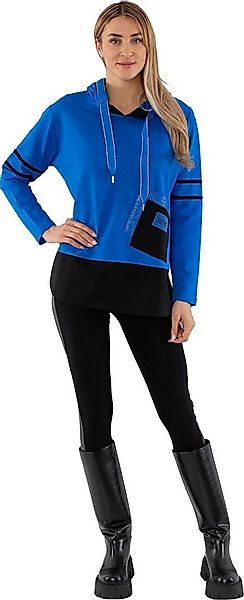 Estefania for woman Hoodie 193-7112, mit aufgesetzten Zugbändern und Strass günstig online kaufen