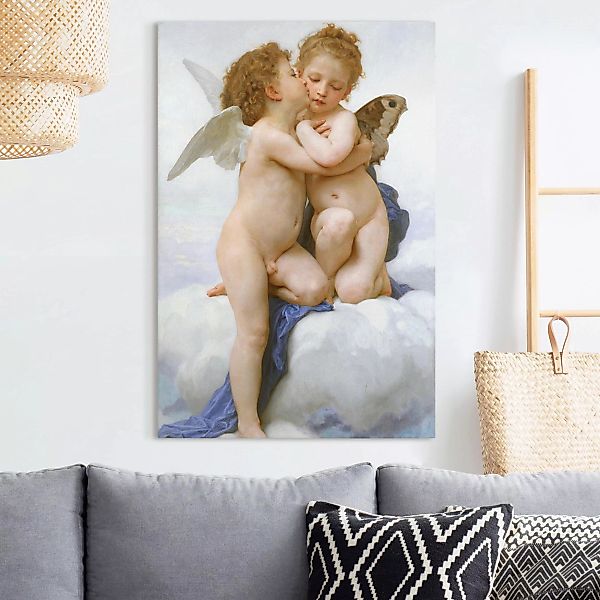 Leinwandbild - Hochformat William Adolphe Bouguereau - Der erste Kuss günstig online kaufen