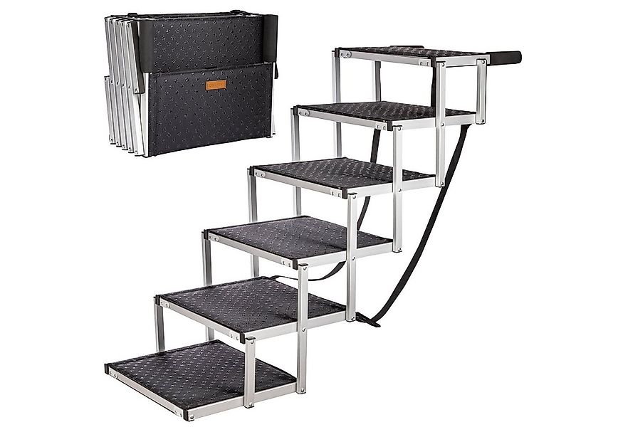 ONVAYA Hunderampe Hundetreppe faltbar, 5 Stufen, 6 Stufen, Hunderampe, Alum günstig online kaufen