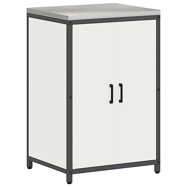 vidaXL Küchenaufbewahrung mit Regal mit Tür Weiß 60 x 50 x 92 cm Stahl 8749 günstig online kaufen