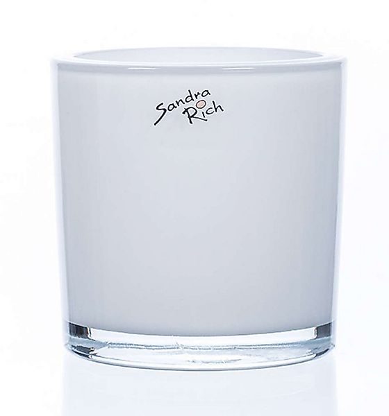 Sandra Rich Übertopf SANDRA RICH, Glasübertopf WEISS "cylindrical heavy Pot günstig online kaufen