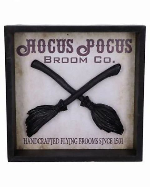 Hocus Pocus Wandbild mit Hexenbesen 20cm Partydeko schwarz günstig online kaufen
