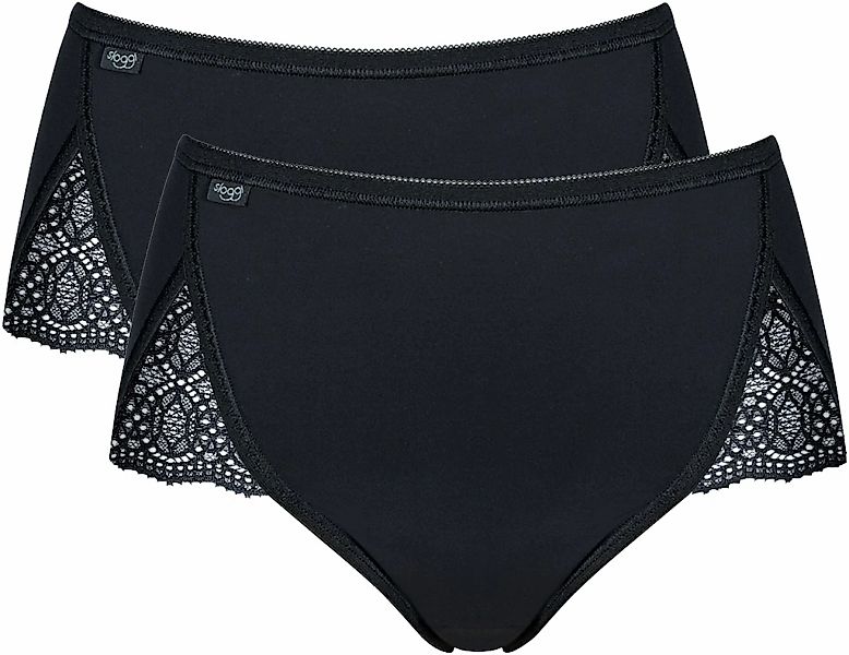 sloggi Maxislip "Pure Sense Luxe", (2er Pack), feminine Spitze, Microfaser, günstig online kaufen