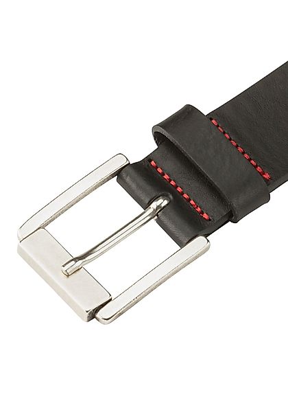 HUGO Ledergürtel Gaston_Sz35 mit roter Naht günstig online kaufen