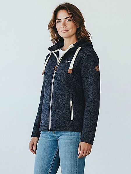 Dry Fashion Fleecejacke Poel Damen Wollfleece-Jacke Poel mit Kapuze - Winda günstig online kaufen