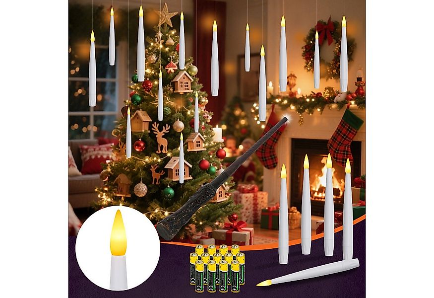 kisidus LED-Kerze LED Weihnachten Kerzen 12 Stück mit Zauberstab Fernbedien günstig online kaufen