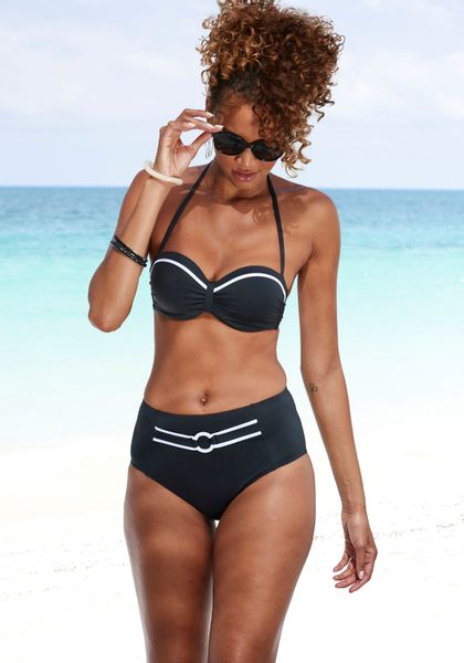 Vivance Bügel-Bandeau-Bikini-Top Lorena, mit kontrastfarbenem Piping günstig online kaufen