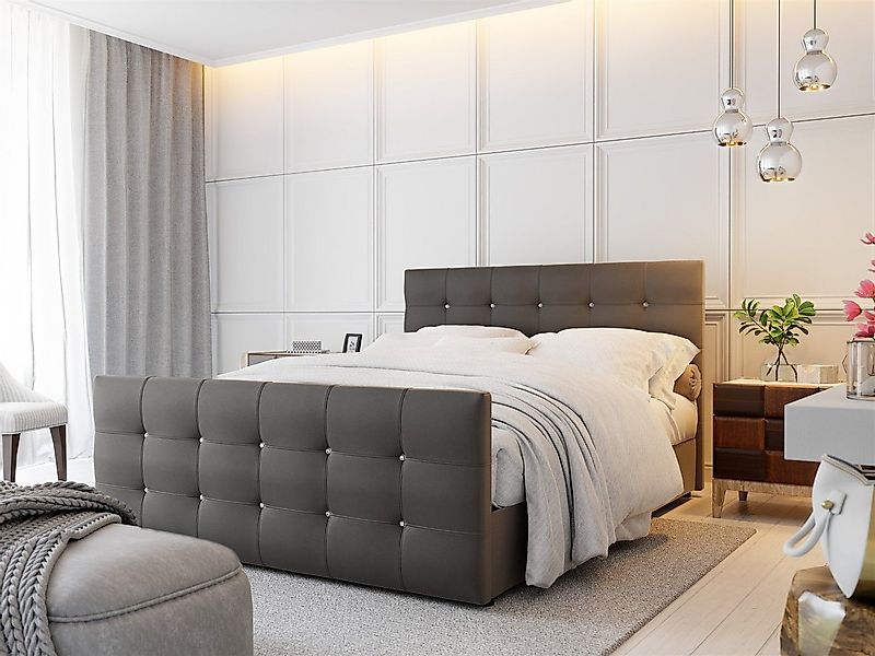 Fun Möbel Boxspringbett Boxspringbett Schlafzimmerbett MAURO Überlänge in K günstig online kaufen