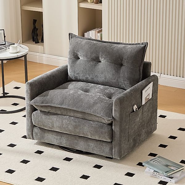 KLAM HOME Sessel 360° drehbarer Loungesessel günstig online kaufen