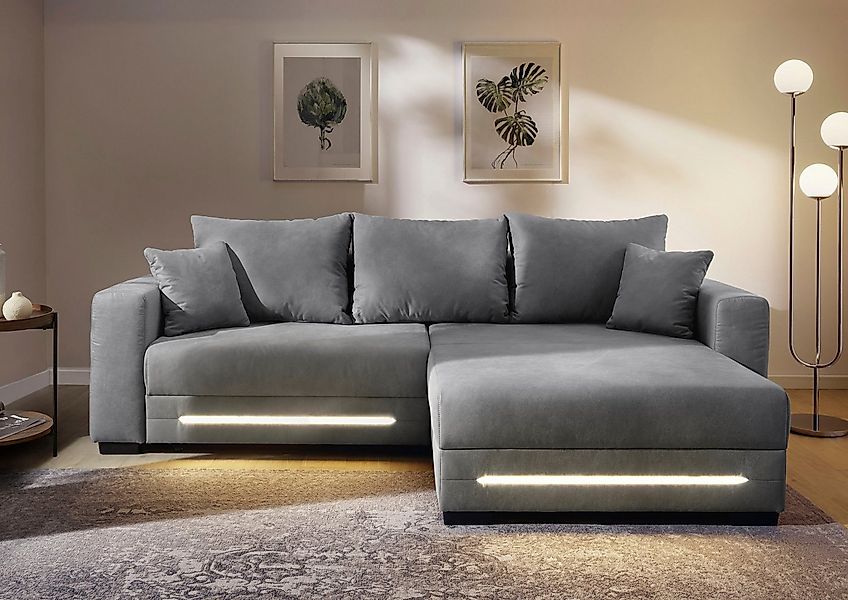 Jockenhöfer Gruppe Ecksofa Spotlight XL L-Form, B: 261 cm, mit Bettfunktion günstig online kaufen