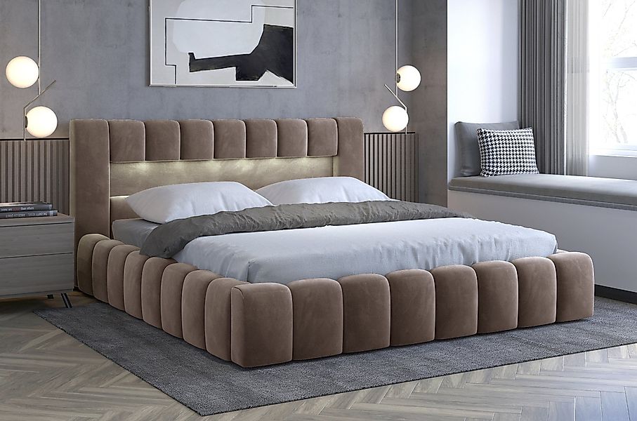 yourhouse24 Polsterbett Lamica Holzrahmen Bett Doppelbett günstig online kaufen