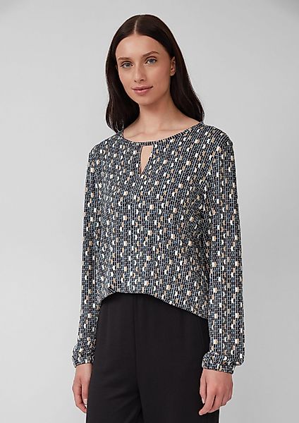 s.Oliver Langarmshirt T-Shirt T-Shirt mit All-over-Print günstig online kaufen