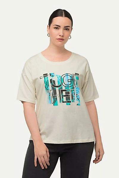 Ulla Popken Rundhalsshirt T-Shirt Motiv Together Rundhals Halbarm günstig online kaufen