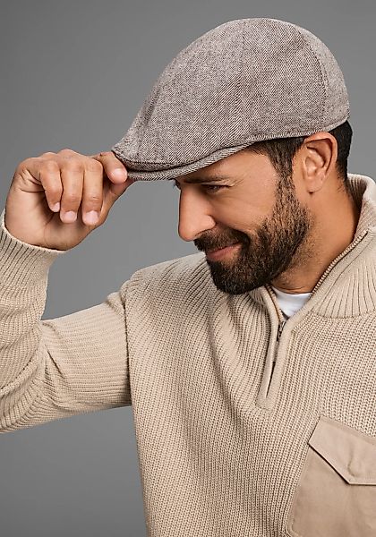 Mans World Schiebermütze, im modischen Tweed-Look mit wärmenden Futter - NE günstig online kaufen