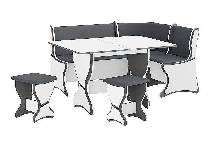 Rodnik Eckbankgruppe Argentinien, (Set, 4-tlg., ausgefallene 3D- Applikatio günstig online kaufen