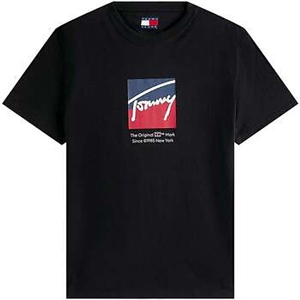 Tommy Jeans  T-Shirt Graphic Print Signature Logo T-Shirt Black günstig online kaufen