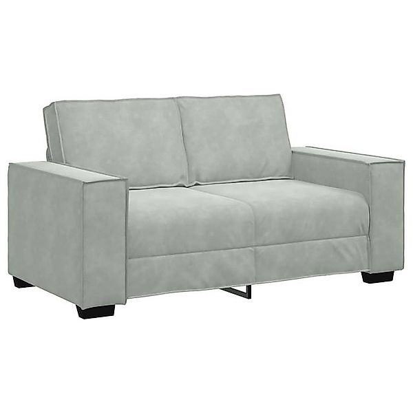 vidaXL Sofa 2-Sitzer-Sofa Hellgrau 120 cm Samt günstig online kaufen