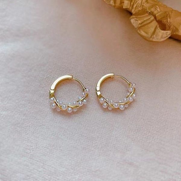 POPOLIC Perlenohrringe Sterling Silber Perlen Twist günstig online kaufen